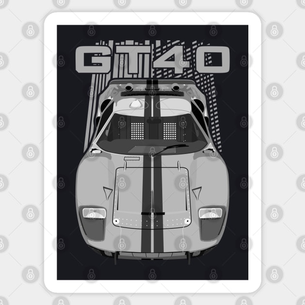 Ford GT40-silver Sticker by V8social